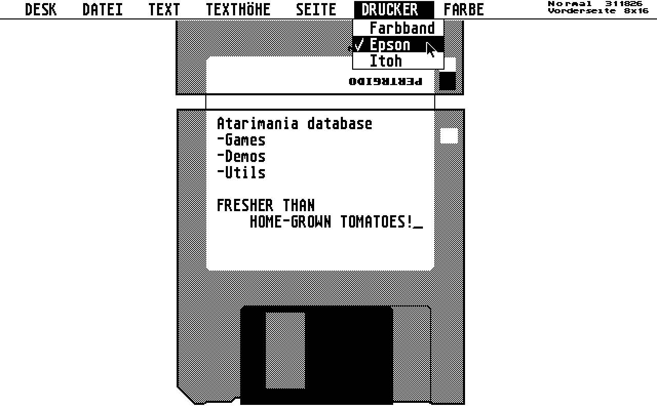 Etiketten atari screenshot